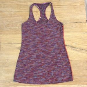 Lululemon Cool Racerback tank size 8. Multi colored. Pink/purple and orange